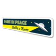 thumbnail image 4 of Kids Room UFO Novelty Sign, Metal Wall Decor - 4x18 inches, 4 of 4