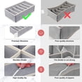 thumbnail image 3 of Drawer Organizer Foldable Non-woven Underwear Storage Bra Socks Compartment Storage Box Dividers Clothes Storage Space Saving, 3 of 5
