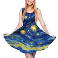 thumbnail image 3 of 2024 Abstract Starry Night Dress Night Club Dresses Sleeveless Streetwear Skate Dress Woman Custom Clothing Gift Idea, 3 of 7