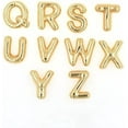 thumbnail image 4 of Bubble Letter Necklace Gold for Women，Charm Balloon Initial Letter Pendant Zirconia Inlaid Necklaces Fashion Gifts Jewelry, 4 of 15