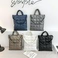 thumbnail image 3 of Autumn and Winter Women Cotton Bag Color Single Shoulder Bags Large Capacity Messenger Bag, 3 of 8