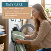 Kitchen Towels Set - 100% Pure Cotton Dish Towels for Kitchen, Super Absorbent Kitchen Hand Towel, Soft & Durable Dish Cloths, Pack of 12 – 15”x25”, Olive Chambrey
