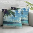 thumbnail image 3 of Orinice Palm Trees Graphic Decorative Cushion Throw Pillow Cover for Home Couch Living Room Bed Sofa Soft and Durable Summer Square 1PC 18x18in, 3 of 5