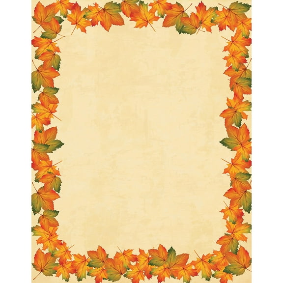 Great Papers Holiday Stationery Painted Maple Leaves 80/Count 2013291