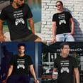 thumbnail image 3 of Greenyef Graphics I Paused My Game to Be Here Gamer Gift Funny Tee Men's T-Shirt Style-23 (Black & White, Medium), 3 of 6