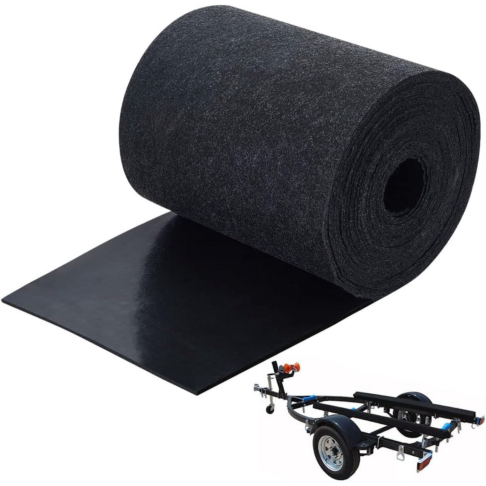 26ft x 7.8Inch Gray Boat Trailer Bunk Carpet PVC Speaker Box Carpet Dust Proof for Home Auto Boat Marine Truck Car Trunk Liner DIY