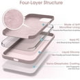 thumbnail image 3 of Liquid Silicone Case for iPhone 12 Mini (5.4''), [Scratch-Resistant, Anti-Fingerprint, Shockproof] Protective Slim Phone Case, 4-Layer Cover with Microfiber Lining, Silky-Soft Touch, Pink, 3 of 14