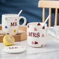 thumbnail image 4 of Tazas familiares simples, tazas pequeñas de cerámica frescas para parejas con cucharas y tapas, Mr. and Mugs,, 4 of 5