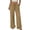 Khaki, variant on Women's 2026 Summer Lightweight Cotton Linen Wide Leg Trousers Elegant Casual Pants with Pockets by Yigetop Beige L
