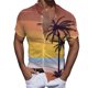 thumbnail image 1 of Camisas Para Hombre Manga Larga Negra Hombres Casual Manga corta Primavera Verano Turndown Neck 3D Impreso Camisas Moda Top Blusa Camisas (Coffee, XXL), 1 of 4
