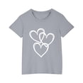 thumbnail image 3 of Isvgxsz New Girls Shirts Clearance Summer Fashionable and Cute Printed Casual Short Sleeved Cotton Top for Boys and Girls Lightweight Unisex Tops & T-Shirts, 3 of 5