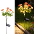 thumbnail image 1 of ddioayh Solar Lights 7-Head Faux Flower Outdoor Garden Decor with Auto On Off Waterproof LED Landscape Lighting for Pathway Lawn Patio, 1 of 6