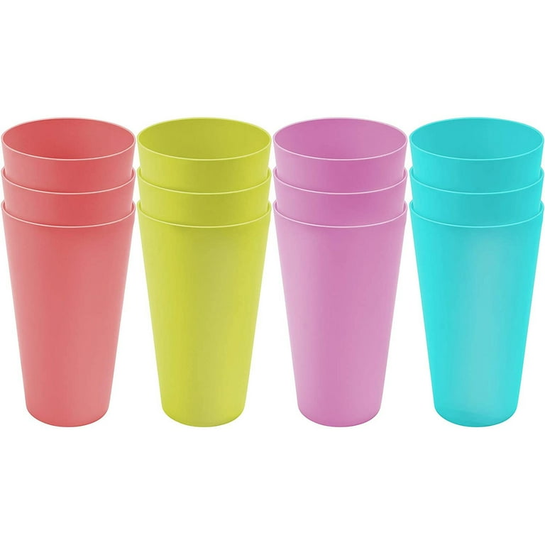 Plastic Cup Reusable Childrens Kids Durable Plastic Drinking Cups Tumblers  For Kids, Kitchen, Outdoor Parties, Picnics(1pc, Red)
