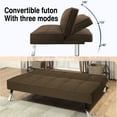 thumbnail image 5 of Vineego Modern Convertible Fabric Futon Sofa Bed, Brown, 5 of 7