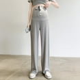 thumbnail image 3 of Pantalones de mujer embarazada Primavera y otoño Ropa exterior Pantalones anchos de seda de hielo Verano Pantalones rectos de gran tamaño con drapeado fino Mujeres embarazadas Verano, 3 of 5