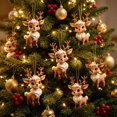 thumbnail image 5 of Fmbmuo Cute Reindeer Acrylic Christmas Ornaments 2D Flat Hanging Pendant Decor Festive Christmas Tree Decoration Portable Hanging Ornament for Car Interior,Multicolor, 5 of 5