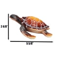 thumbnail image 3 of Nautical Ocean Brown Hues Giant Sea Turtle Swimming Decorative Figurine Tortoise, 3 of 10