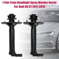 thumbnail image 1 of 1 Pair Front Headlight Spray Washer Nozzle For Audi A6 C7 2011-2018, 1 of 10