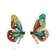 thumbnail image 2 of Pendientes de mariposa de cristal coloridos para mujer, aretes de temperamento elegantes de sueño a la moda Rojo Verde, 2 of 5