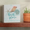 thumbnail image 3 of CounterArt "Beach Please" Artistic Freestanding Solid Wood Block Sign 3.75” by 3.75”, 3 of 5
