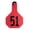 Red, variant on Y-Tex Numbered Cattle Ear Tag, Medium