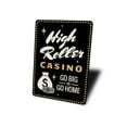 thumbnail image 4 of High Roller Casino Novelty Sign, Metal Wall Decor - 10x14 inches, 4 of 4