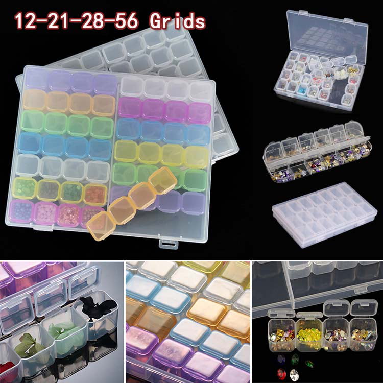 24 Slot Nail Diamond Painting Tool Organizer Case Grid Jewelry Drill Storage box 