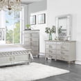 thumbnail image 5 of Acme Varian 6 Drawers Wooden Dresser with Mirror Inlay in Silver, 5 of 6