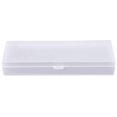 thumbnail image 2 of Horplkj Plastic Pencil Box, Clear Hinged Lid Storage Case with Snap Closure, Frosted Transparent Organizer for Pens and Office Home, 2 of 6