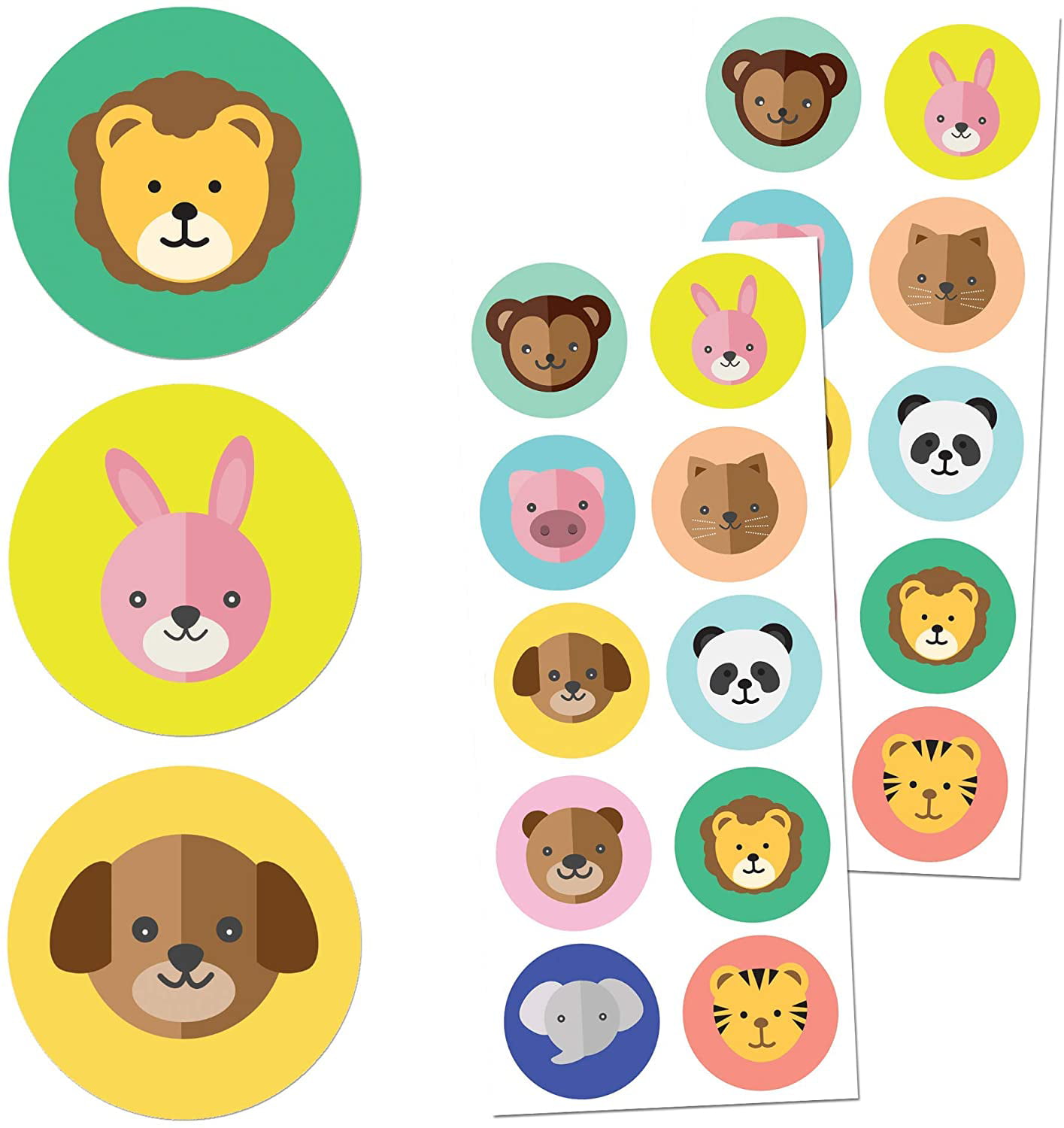 1.5-20 Sheets 200 Stickers Farm Animal Stickers for Kids 