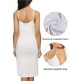 thumbnail image 7 of Women Full Slips Cotton Blend V Neck Straight Dress Nightwear, 7 of 7
