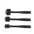 thumbnail image 2 of Fugacal DIY Leather Row Punch Tool,3Pcs Prong Punch Tool Set Fast Punching Various Sizes High Strength Professional Design DIY Leather Row Punch Tool,Leather Black Row Punch Set, 2 of 8