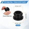 thumbnail image 2 of Paquete de 12 tapones de goma de silicona que se ajustan a un diámetro de agujero de 0.51" (13mm), altura de 0.39" (10mm) y diámetro interior de 0.2" (5mm), tapones de sombrero negro., 2 of 6