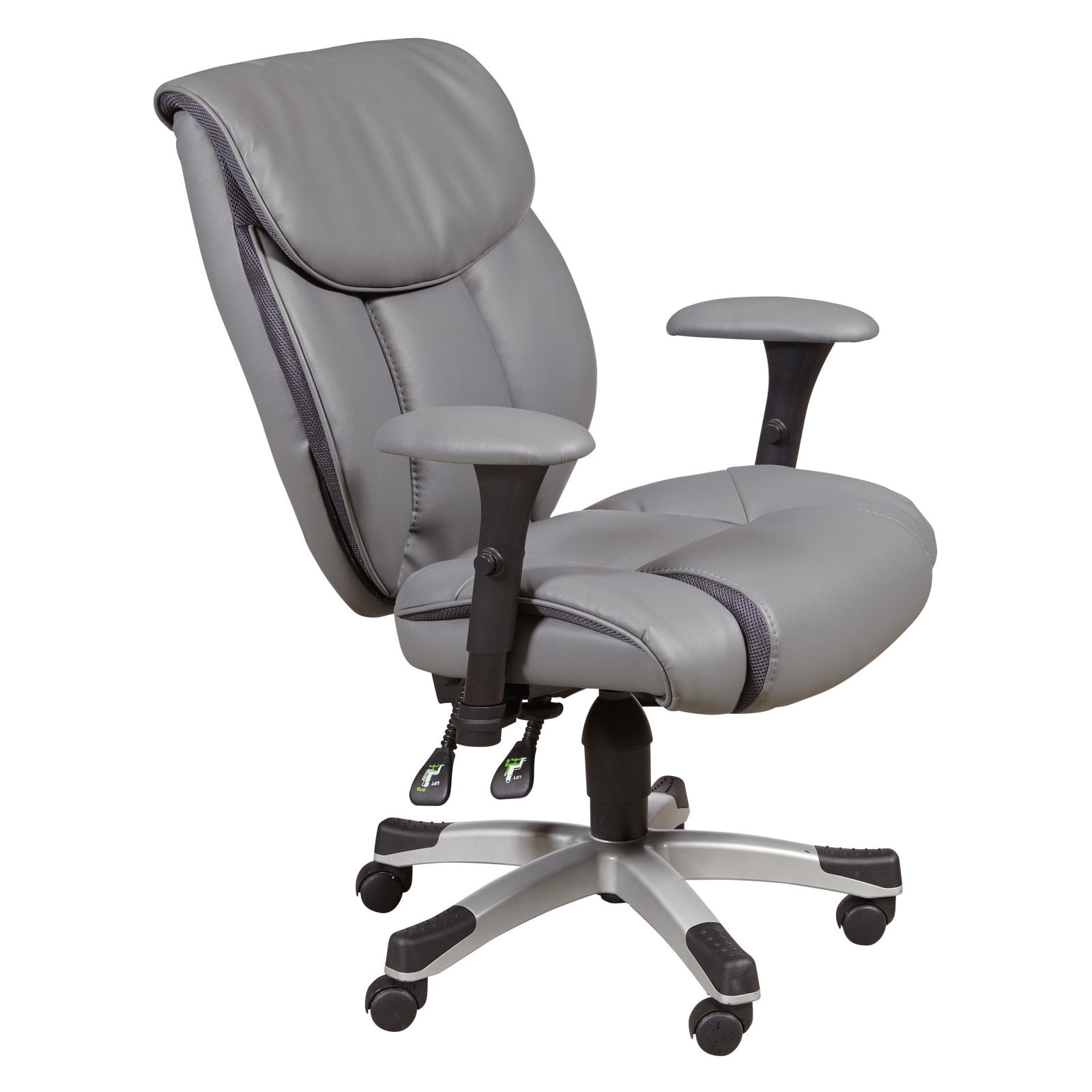 Sealy Memory Foam Grey Faux Leather Office Chair Walmart