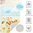 thumbnail image 3 of Dreamtimes Luxury Bathroom Rug Set 2 PCS, Sweet Honey Pattern Cute Bees Soft Absorbent Bath Rug and U-Shaped Contour Toilet Rug, Non-Slip Bath Carpet Bath Mats for Bathroom, 17.3"x13.4"+23.6"x15.7", 3 of 4