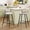 Ivory Square-Footrest, variant on Andeworld 26'' Bar Stools with Woven Back set of 2, Modern Velvet Barstools with Upholstered Seating, Counter Height Barstool in U-Footrest, Ivory