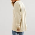thumbnail image 6 of hxobax Oversized Waffle Sweatshirt for Women 2024 Fall Crewneck Knit Tops Long Sleeve Pullover Tunic, 6 of 8