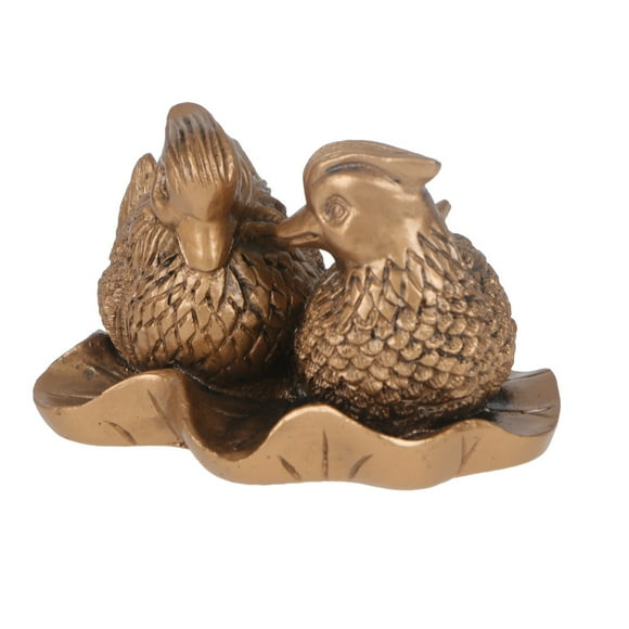 MasteelfCA 1Pc Retro Delicate Mandarin Duck Figurine Unique Resin Crafts Household Decoration for Wedding Party Anniversary Day