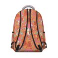 thumbnail image 2 of Mushroom and Hand Orange Pattern Backpack for School, Cute School Bag with Adjustable Shoulder Straps and Padded Back, 15.3"x11"x7.1", 2 of 3