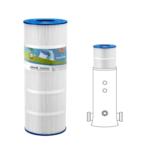 VEVOR Pool Filter Cartridge, 120 Sq. Ft Spa Hot Tub Filter Cartridge Replacement, Compatible with Hayward CX1200RE, Pleatco PA120, Unicel C-8412, Secure for Kids & Pet, Trilobal Pleated