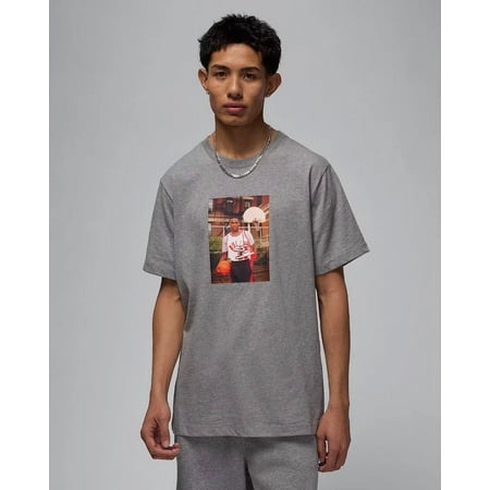 Jordan Men's S Short Sleeve T-Shirt, Pure Platinum, Sport Enthusiasts Size S