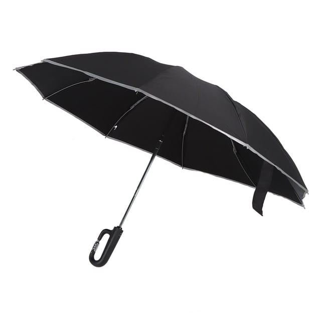 Paraguas De Viaje, Paraguas Automático De Cierre Rápido Tira De Seguridad Reflectante Plegable Para Actividades Al Aire Libre