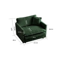 thumbnail image 4 of Sectional Couches for Living Room, 4-Seater Convertible Comfy Cloud Couches Set with Deep Seat and Comfortable Backrest, DIY Combination, Chenille Fabric for Living Room Apartment, Green, 4 of 8