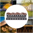 thumbnail image 4 of 8 Burner BBQ Gas Grill Stainless Steel LPG Tabletop Gas Grill with Steel Shield 201 Stainless Steel Silver 100*23cm 12.5kg/27.56lbs, 4 of 17