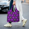 thumbnail image 7 of ZNDUO Women Tote Bag, Casual Handbags Big Capacity Shopping Shoulder Bag- Purple Triangle Seamless Structure Pattern, 7 of 7