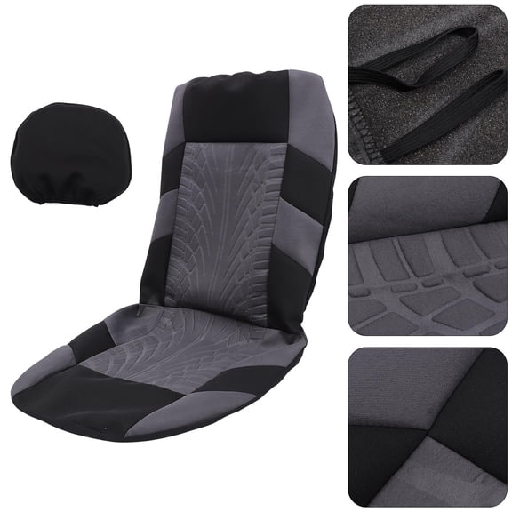 Milisten Grey Front Seat Cover for Car, Truck, Van, SUV - Washable, Breathable Fabric,