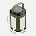 thumbnail image 2 of HUISZJ Camping Light, Solar Foldable Camping Lantern, Rechargeable Portable Flashlight Hanging Tent Light for Hiking Travel (Green), 2 of 10
