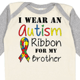 thumbnail image 4 of Inktastic I Wear an Autism Ribbon for My Brother Boys or Girls Long Sleeve Baby Bodysuit, 4 of 5