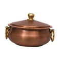 thumbnail image 2 of Xuanheng Copper Pot Multipurpose Handcrafted Binaural Pot for Cooking Kitchen Camping 24cm Dia, 2 of 8