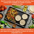 thumbnail image 6 of Open Box IMUSA Nonstick Stovetop Double Burner Griddle with Metal Handles, 19-Inch, Black, 6 of 12